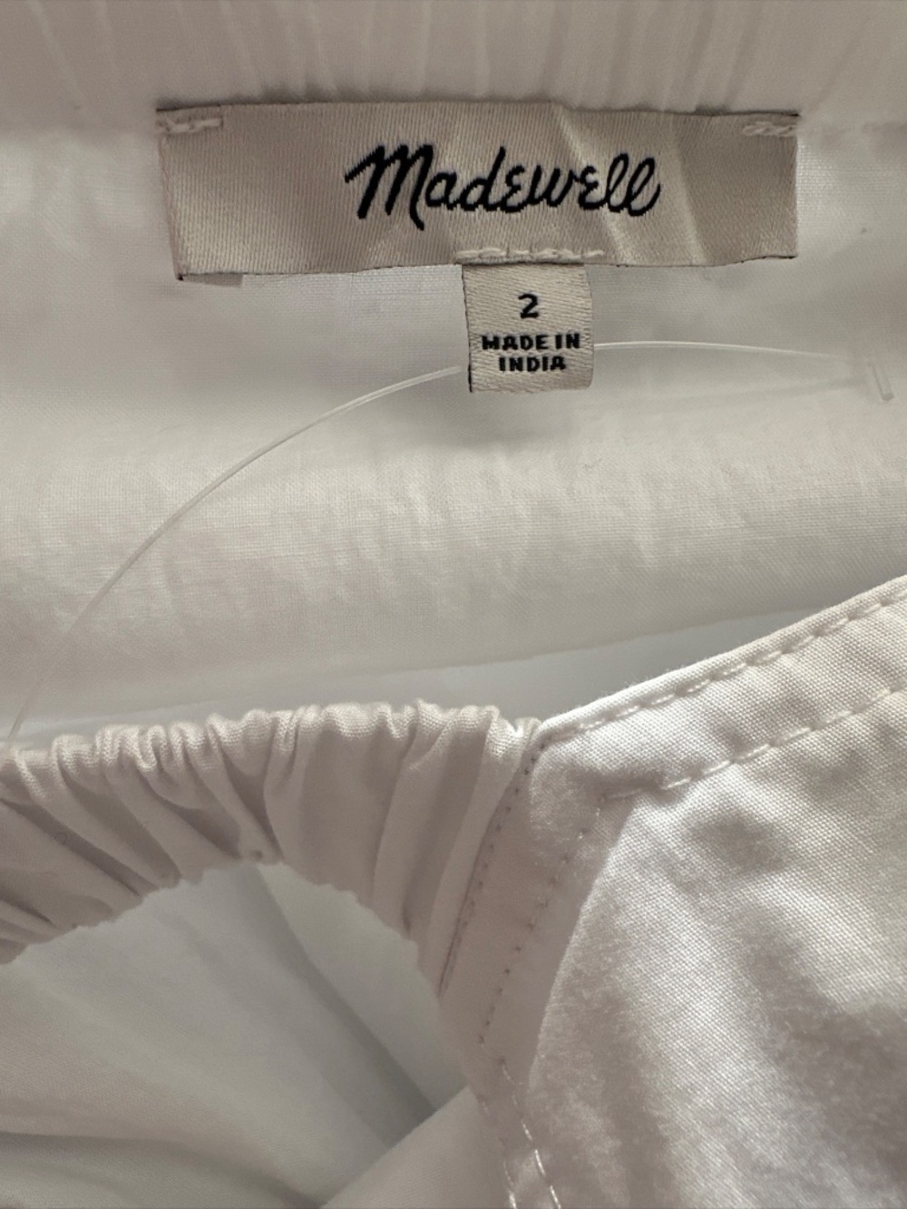 Madewell Poplin Seamed Midi Dress 100% Cotton White Sz 2 Sleeveless $158 - Picture 8 of 12